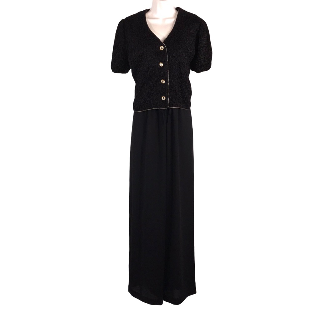Vintage 1990s Black Dressy Jumpsuit